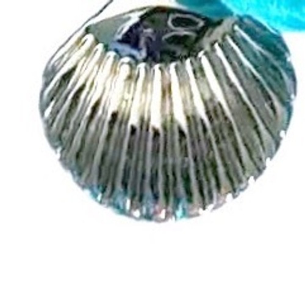 Full Tilt Swim Aqua Smocked Triangle Bikini Top Wrap Tie Shell Charm XL‎ NWT - Picture 2 of 4